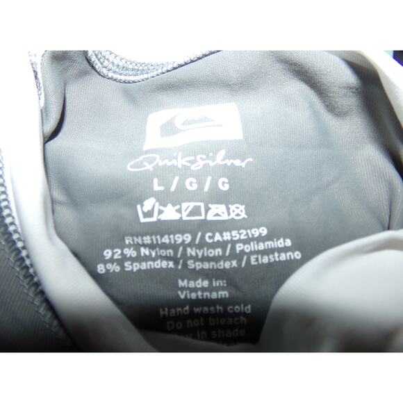 Quicksilver UV‎ Tech mock neck surfing t shirt L Excellent Rashguard - Picture 5 of 5